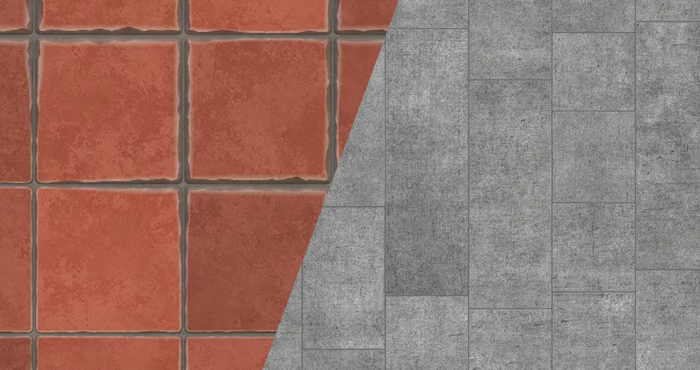 what is the difference between outdoor terracotta floor tiles and cement tiles